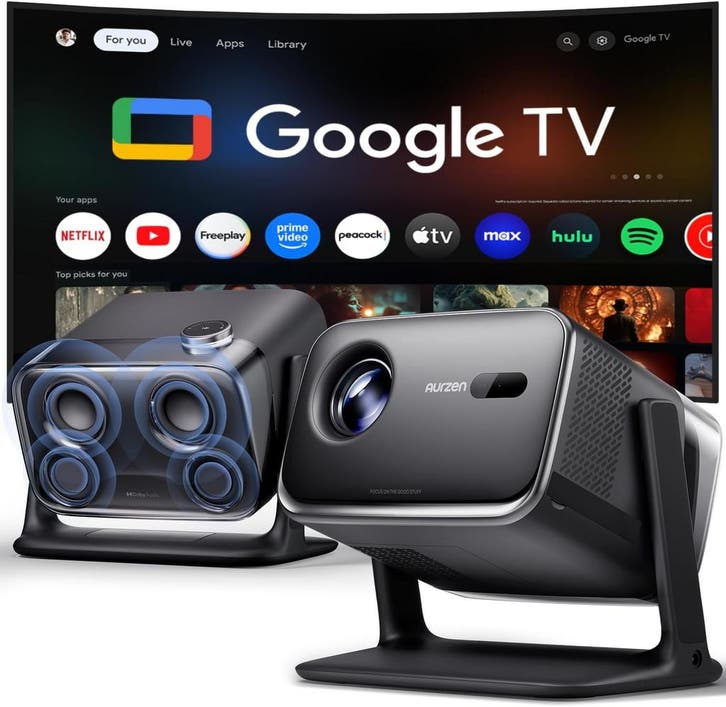 Google TV Beamer | Tweede Kansje | OP = OP, Audio, Tv en Foto, Beamers, Ultra HD (4K), Nieuw, LED, Verzenden