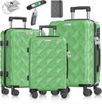 Kofferset - 3 delig - Trolley - Reiskofferset - Groen - KESS, Bijoux, Sacs & Beauté, Valises, Verzenden