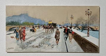 Francesco Tammaro (1939) - Neve sul lungo Senna, Antiek en Kunst