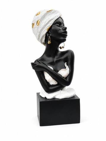 sculptuur, Elegante Afrikaanse Vrouw – Handgemaakt Sculptuur