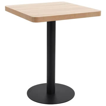 vidaXL Bistrotafel 60x60 cm MDF lichtbruin, Verzenden, Nieuw