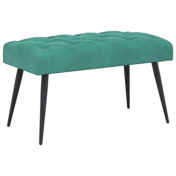 vidaXL Bank met knopen tufting Turquoise 80 x 40 x 46 cm, Verzenden, Nieuw
