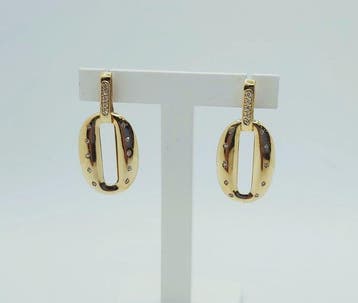 Oorbellen - 19.2 kt. Geel goud - 0.35ct. tw. Diamant, Nieuw
