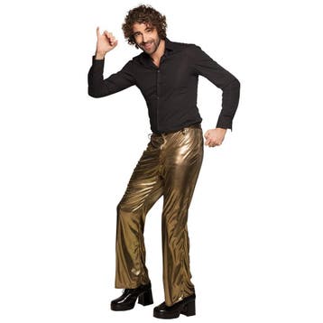 Gouden Disco Broek M/L, Verzenden, Nieuw