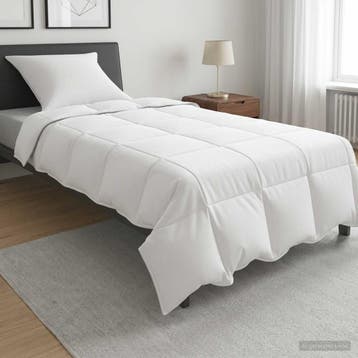 vidaXL Deken Set 2 st 140 x 200 cm Winter Bamboe Wit, Verzenden, Nieuw