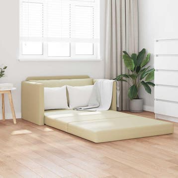 vidaXL Slaapbank / zetel Crème 124 x 71 x 78 cm Kunstleer, Verzenden, Nieuw
