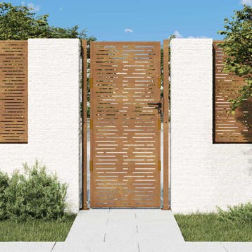 vidaXL Poort 100x175 cm vierkant cortenstaal, Tuin en Terras, Tuinpoorten, Verzenden, Nieuw
