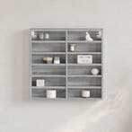 vidaXL Vitrinekast 60x8,5x58 cm bewerkt hout grijs sonoma, Verzenden, Nieuw