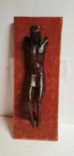 Antiek Crucifix - Lindehout - 1850-1900 - Corpus Christi, Antiek en Kunst