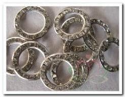Trouwringen Strass diamantjes Zilverkleur 10 stuks, Nieuw
