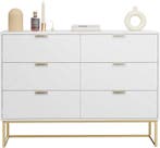 Commode - Dressoir - Ladekast - 100x34x73,5 cm - Wit - UEV, Verzenden, Nieuw