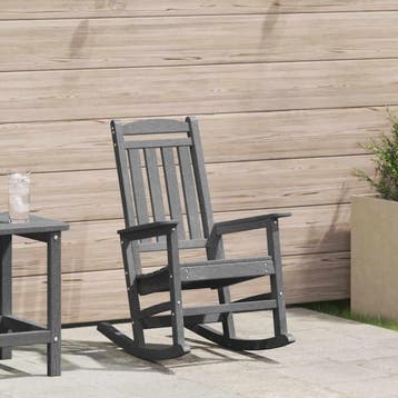 vidaXL Tuin schommelstoel Lichtgrijs HDPE, Verzenden, Nieuw