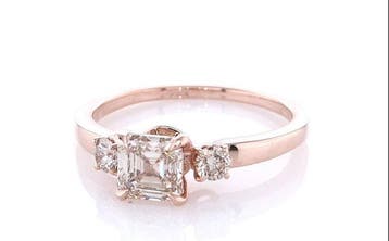 Zonder minimumprijs - Ring - 14 karaat Roségoud - 1.02ct.