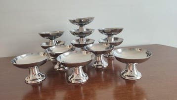 Pour 12 personnes - Dessertservies (12) - Staal, Roestvrij,