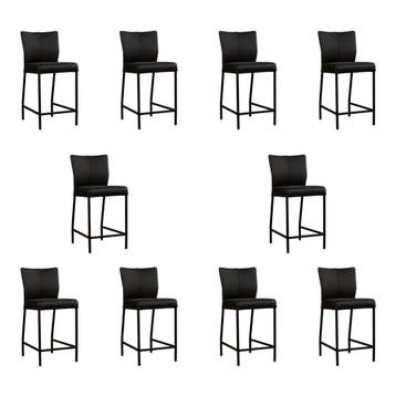 Set van 10 Leren barkrukken Revolt laag - Rancho Nero, Nieuw, Leer, Ophalen of Verzenden, 90 cm of meer