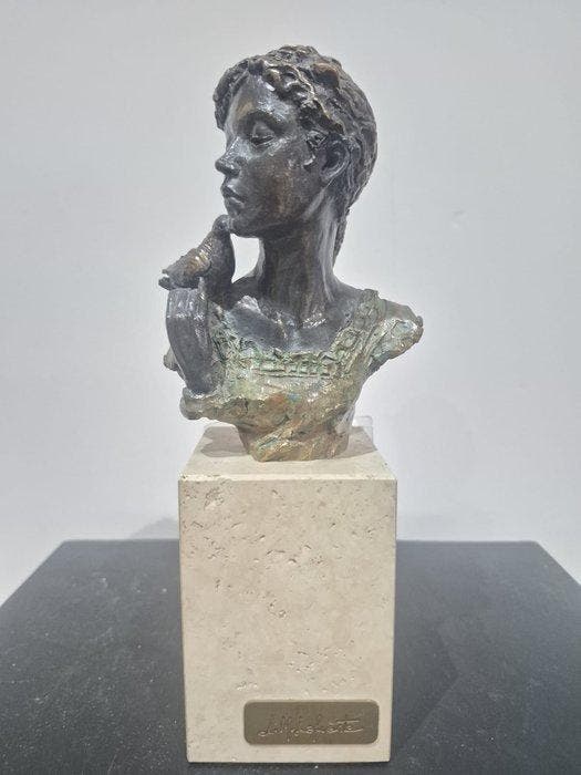 Luis Martínez Lafuente (1943) - Sculpture, Arrullo - 23 cm -, Antiquités & Art, Antiquités | Autres Antiquités