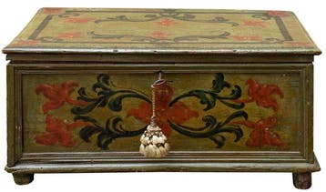 Kist - Polychroom hout - Decoratieve kist, Marche