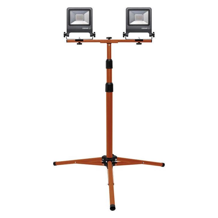 Osram 2X30W LED Bouwlamp op statief, Bricolage & Construction, Éclairage de chantier, Enlèvement ou Envoi
