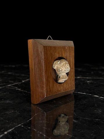 Teotihuacán Terracotta Hoofd met gemodelleerde hoofdtooi, 3e