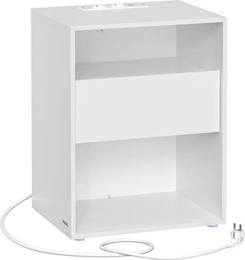 VASAGLE - Nachtkastje - Met Stopcontacten - Met Lade - Voor, Huis en Inrichting, Slaapkamer | Nachtkastjes, Verzenden, Nieuw