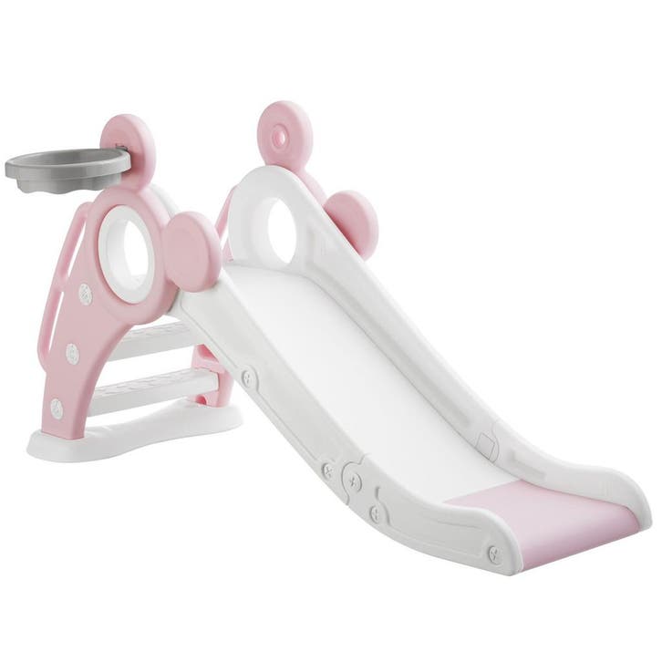 tectake Kinderglijbaan Joy, met basketbalring, inklapbaar -, Kinderen en Baby's, Speelgoed | Buiten | Speeltoestellen, Verzenden