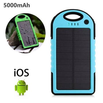 Externe 5000mAh Solar Charger Powerbank Zonnepaneel Noodaccu, Telecommunicatie, Verzenden, Nieuw, Stuff Certified®