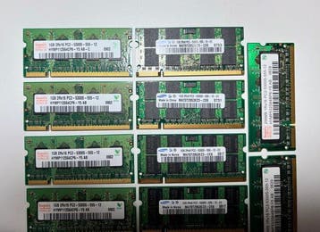 Samsung & Hynix RAM DDR2 PC2-5300S So-Dimm 11GB (10 x 1GB), Nieuw