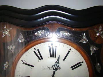 Wandklok - Hout - 1850-1900, Antiek en Kunst, Antiek | Klokken