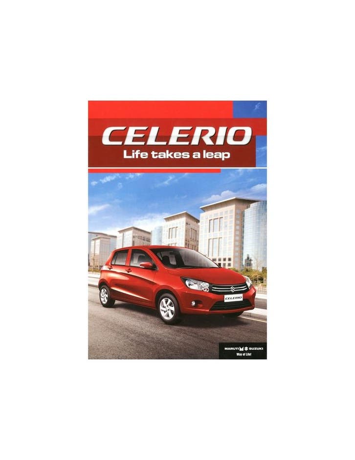 2014 MARUTI SUZUKI CELERIO BROCHURE ENGELS, Boeken, Auto's | Folders en Tijdschriften, Ophalen of Verzenden