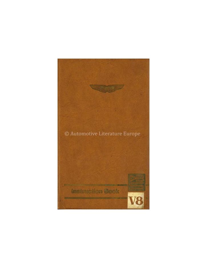 1972 ASTON MARTIN V8 SALOON INSTRUCTIEBOEKJE ENGELS, Auto diversen, Handleidingen en Instructieboekjes, Ophalen of Verzenden