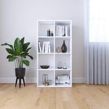 vidaXL Boekenkast/dressoir 66x30x130 cm bewerkt hout wit, Verzenden, Nieuw