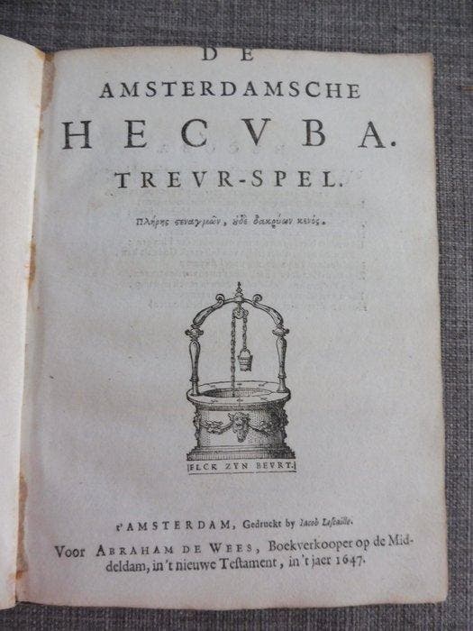3 Treurspelen van Joost van de Vondel. De Amsterdamsche, Antiek en Kunst, Antiek | Boeken en Manuscripten