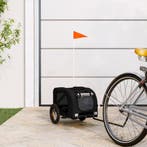 vidaXL Hondenfietstrailer oxford stof en ijzer zwart, Verzenden, Nieuw