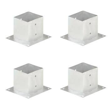vidaXL Paalankers 4 st 141 mm gegalvaniseerd metaal, Verzenden