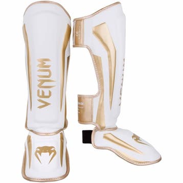 Venum Kickboks Scheenbeschermers Elite Wit Goud, Verzenden, Nieuw, Overige