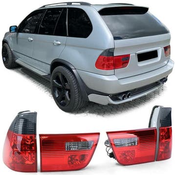Achterlichten Rood/ Smoke Design BMW X5 E53 B5259, Nieuw, BMW