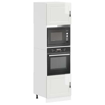vidaXL Ovenkasten 2 st Porto bewerkt hout glanzend wit, Verzenden