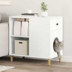 vidaXL Kattenhuis Wit 72 x 42.5 x 70 cm Bewerkt hout, Verzenden