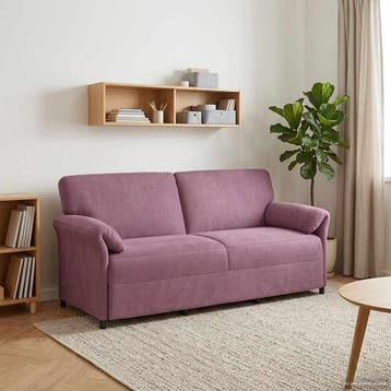 vidaXL 3-Zits Sofa Paars 198 x 83 x 95 cm Fluweel, Huis en Inrichting, Verzenden, Nieuw
