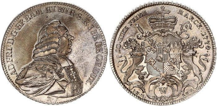 Germany, Würzburg Bistum Adam Friedrich von Seinsheim, Postzegels en Munten, Munten | Europa | Niet-Euromunten