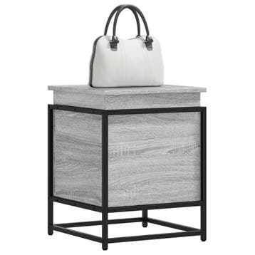 vidaXL Opbergbox met deksel 40x40x51,5 cm bewerkt hout grijs, Verzenden