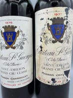 1976 & 1975 Château Saint-Georges Côte Pavie - Saint-Émilion, Verzamelen, Wijnen, Nieuw