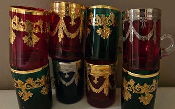 ISMIE showroom - Drinkservies (8) - Prachtige set in goud en