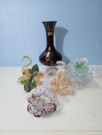 Vincenzo Nason - Vase (5) - Vetro di Murano - Fiori