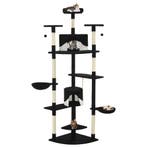 vidaXL Kattenkrabpaal met sisal krabpalen 203 cm zwart en, Verzenden, Nieuw