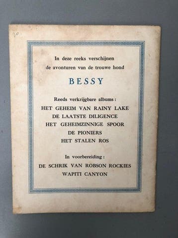 Bessy 5 - Het stalen ros - 1 Album - Eerste druk - 1955, Livres, BD