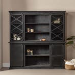 Buffetkast Mangohout Milan 200 X Zwart, Verzenden, Nieuw, Overige houtsoorten, Industriële meubels