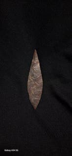 Neolithisch Vuursteen Prachtig laurierblad; punt, pijl,