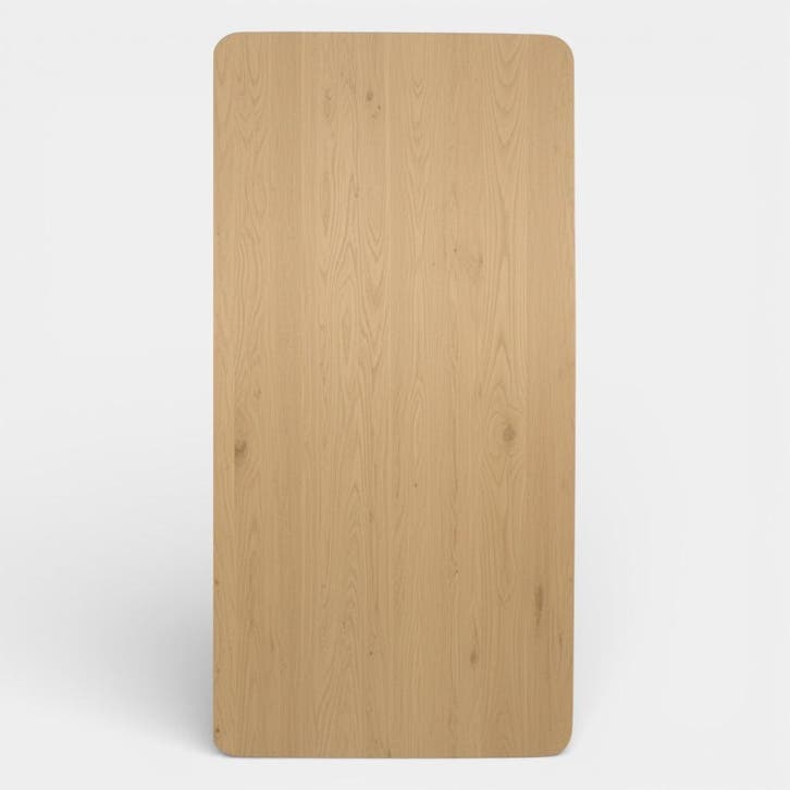 Tafelblad Rechthoekig met afgeronde hoeken Eikenhout 200x100, Huis en Inrichting, Tafels | Eettafels