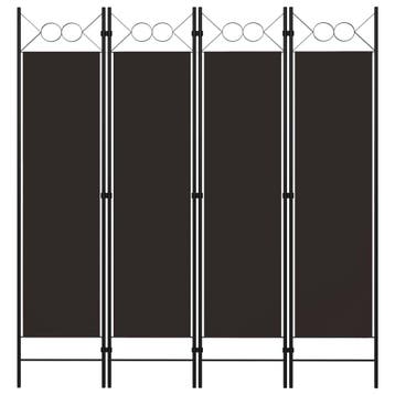vidaXL Kamerscherm met 4 panelen 160x180 cm bruin, Verzenden, Nieuw